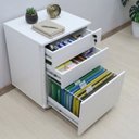 Ver imagem 3 de Gaveteiro Arquivo 48,8x64,5cm com Chave e Rodízio ME4148 Branco