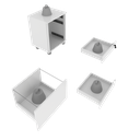 Ver mais imagens de Gaveteiro Arquivo 48,8x64,5cm com Chave e Rodízio ME4148 Branco