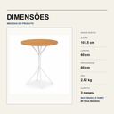 Ver imagem 4 de Base de Mesa Tubular Aço 0,60 Holanda para Madeira Proa Redondo Branca Jantar