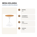 Ver imagem 5 de Base de Mesa Tubular Aço 0,60 Holanda para Madeira Proa Redondo Branca Jantar