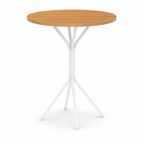 Base de Mesa Tubular Aço 0,60 Holanda para Madeira Proa Redondo Branca Jantar