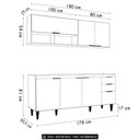 Ver imagem 3 de Armário de Cozinha CP01 para Pia 180cm Pérola Z34 Preto - Mpozenato