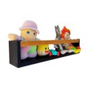 Ver imagem 3 de Prateleira para Livros Infantis Nicho Organizador Pelúcia Quarto de Criança Mdf Preto 55 Cm:madeira