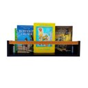 Ver imagem 2 de Prateleira para Livros Infantis Nicho Organizador Pelúcia Quarto de Criança Mdf Preto 55 Cm:madeira