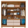 Guarda Roupa Demobile 4 Portas 6 Gavetas Amendola/off White - 3