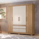 Ver imagem 4 de Guarda Roupa Demobile 4 Portas 6 Gavetas Amendola/off White