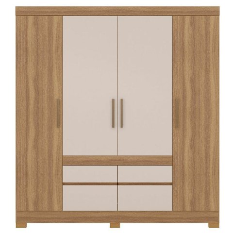 Guarda Roupa Demobile 4 Portas 6 Gavetas Amendola/off White