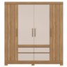 Guarda Roupa Demobile 4 Portas 6 Gavetas Amendola/off White - 1