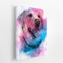Ver imagem 2 de Quadro Cachorro Labrador Aquarela Tinta Canvas 30x40cm