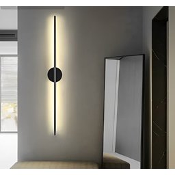 Arandela Moderna Luxo Slim Linear Perfil Led Integrado 70cm - Preto - 3