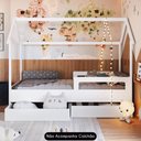 Ver imagem 5 de Cama Infantil Casinha com 2 Gavetas Infix C06 Branco/rosa - Mpozenato