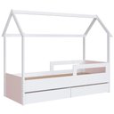 Ver imagem 1 de Cama Infantil Casinha com 2 Gavetas Infix C06 Branco/rosa - Mpozenato