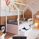Ver imagem 2 de Cama Infantil Casinha com 2 Gavetas Infix C06 Branco/rosa - Mpozenato