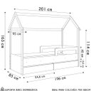 Ver imagem 4 de Cama Infantil Casinha com 2 Gavetas Infix C06 Branco/rosa - Mpozenato