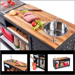 Churrasqueira Móvel Luxo Com Pia Completa (b-grill Cp 01) - 4