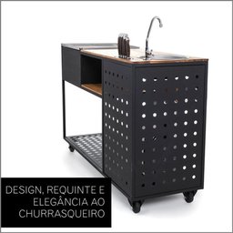 Churrasqueira Móvel Luxo Com Pia Completa (b-grill Cp 01) - 2