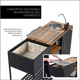 Churrasqueira Móvel Luxo Com Pia Completa (b-grill Cp 01) - 6