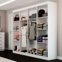 Ver imagem 6 de Guarda-Roupa Casal 8 Portas e Cômoda 10 Gavetas Branco - Pm