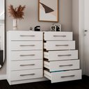 Ver imagem 7 de Guarda-Roupa Casal 8 Portas e Cômoda 10 Gavetas Branco - Pm