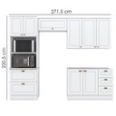 Ver imagem 4 de Cozinha Modulada 4 Pecas 272 Cm Ce373 Americana Branco Calcare Henn Branco Calcare