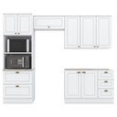 Ver imagem 1 de Cozinha Modulada 4 Pecas 272 Cm Ce373 Americana Branco Calcare Henn Branco Calcare