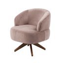 Ver imagem 1 de Poltrona Decorativa Chair Veludo Rosé Premium Giratória Sala Dekorien
