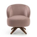 Ver imagem 4 de Poltrona Decorativa Chair Veludo Rosé Premium Giratória Sala Dekorien