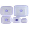 Conjunto de Potes Herméticos 5 Unidades Retangular M - Lilás - 5