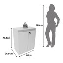 Ver imagem 5 de Balcão para Escritório 60cm com 1 Prateleira 2 Portas e Chave ME4149