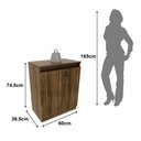 Ver imagem 5 de Balcão para Escritório 60cm com 1 Prateleira 2 Portas e Chave ME4149