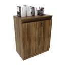 Ver imagem 3 de Balcão para Escritório 60cm com 1 Prateleira 2 Portas e Chave ME4149 Marrom