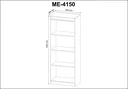 Ver imagem 4 de Estante de Livros 60CMX161CM 3 Prateleiras ME4150 Branco