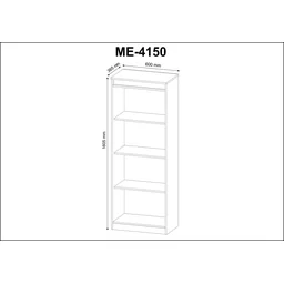Estante para Livros 60cmx160,5cm 3 Prateleiras ME4150 - 4