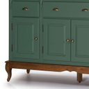 Ver imagem 3 de Balcão Buffet 4 Portas 3 Gavetas 60805 Hannover Linz Móveis - Verde Musgo/imbuia Glazer