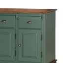 Ver imagem 2 de Balcão Buffet 4 Portas 3 Gavetas 60805 Hannover Linz Móveis - Verde Musgo/imbuia Glazer