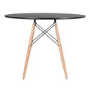Ver imagem 3 de Conjunto de Mesa Redonda Eames 100cm Preto + 5 Cadeiras Eiffel Dsw Preto