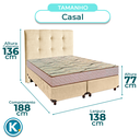 Ver imagem 3 de Kit Cabeceira + Cama Box + Colchão Casal D33 Maxsono Paropas