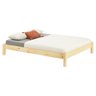 Cama Casal Madeira Maciça Rústica com Estrado Taifun Natural - 5