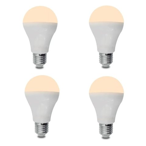 Kit 4 Lâmpadas Led 7w 3000k Luz Quente (amarela) E27 Bivolt