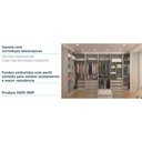 Ver imagem 3 de Guarda Roupa de Canto Closet 5 Módulos sem Portas 9 Gavetas e 5 Cabideiros Prime Luciane Móveis