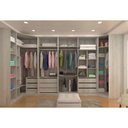 Ver imagem 2 de Guarda Roupa de Canto Closet 5 Módulos sem Portas 9 Gavetas e 5 Cabideiros Prime Luciane Móveis