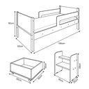 Ver imagem 6 de Cama Infantil Premium com 2 Baus Organizador e Escada Luna Plus Nature