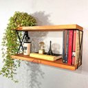 Ver imagem 2 de Prateleira Dual 60cm Industrial Carvalho e Preto