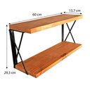 Ver imagem 3 de Prateleira Dual 60cm Industrial Carvalho e Preto