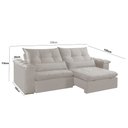 Ver imagem 2 de Sofá Retrátil e Reclinável Exclusive 230cm Braço 25cm Meu Sofá Online