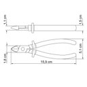 Ver imagem 4 de Kit Jogo Ferramentas Alicates Corte Diagonal 6" Mais Alicate Bico Meia Cana 6" 1000v Tramontina