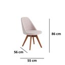 Ver imagem 3 de Kit 8 Cadeiras Giratória para Sala de Jantar-linho Bege