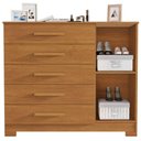 Ver imagem 3 de Cômoda Pietra Cinamomo 1 Porta 5 Gavetas Jcm Movelaria
