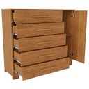 Ver imagem 4 de Cômoda Pietra Cinamomo 1 Porta 5 Gavetas Jcm Movelaria
