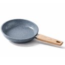 Ver imagem 1 de Frigideira Indução Cerâmica 20cm Antiaderente Cinza Cabo Wood